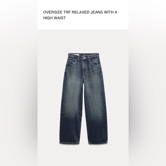 Denim - Zara OVERSIZE TRF
RELAXED JEANS
WITH A HIGH WAIST
27 (CA 4) | 
REF. 5252/218